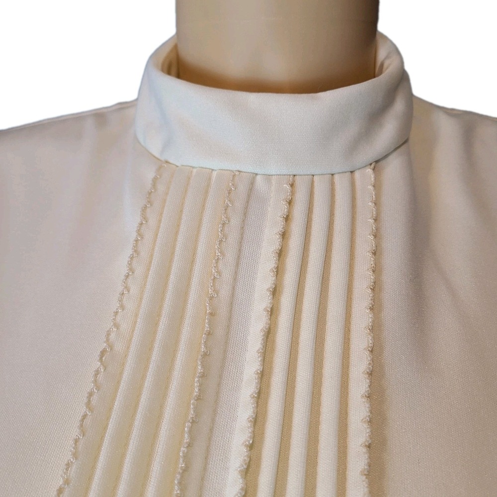Vintage‎ Alfred Angelo Ivory Maxi Dress 70s Wedding Gown Cottage XS Renaissance - Picture 3 of 12